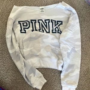 PINK off the shoulder sweatshirt